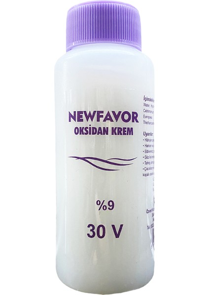 New Favor Oksidan Krem Saç Boya Sıvısı 9'luk 30 Volüme 60 ml