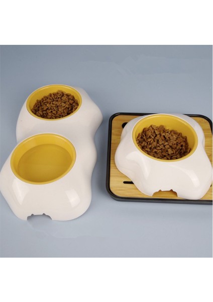 Floriashopping Yeni Tasarım Yumurta Sarısı Şekli Köpek ve Kedi Mama Kapları Mama Kabı fırsatları
