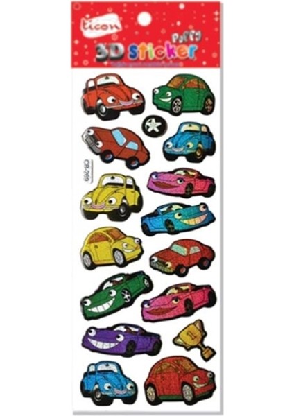 Sticker Arabalı - 3 Adet