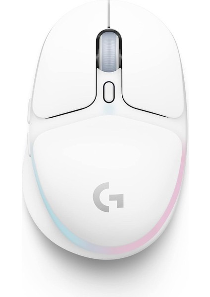 G705 Aurora Kablosuz Oyuncu Mouse, Özelleştirilebilir Lıgync Rgb Aydınlatma, Lieed Kablosuz, Bluetooth Bağlantısı, Hafif, Pc/mac/dizüstü Biisayar ile Uyumlu, Beyaz