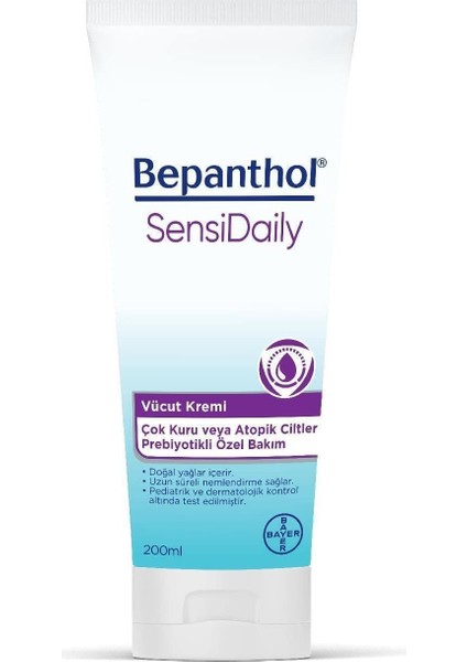 Sensidaily Vücut Kremi Çok Kuru ve Atopik Ciltler (200 Ml)