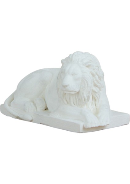 Dekoratif Biblo Yeleli Aslan Heykel El Yapımı Hediyelik Süs Eşyası Model Aslan3