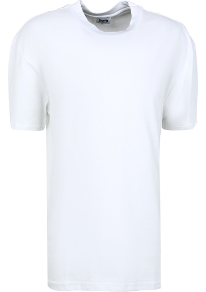 Bisiklet Yaka Baskılı Beyaz Erkek T-Shirt DT10240_DENIM Trip Bisiklet Yaka Re fiyatları