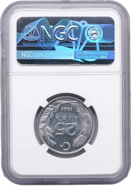 Top Pop / Ngc Sertifikalı - 25 Lira 1985