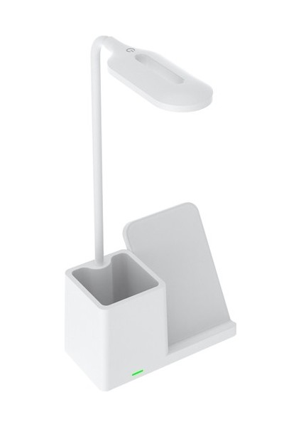 S-Link SL-M9054 Beyaz Typec 10W Kablosuz Şarj Cihazı Kalemlikli Masa Lambası fiyatları