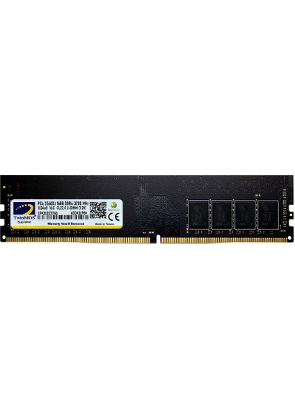 Twınmos 16GB 3200MHZ Ddr4 Pc Ram MDD416GB3200D