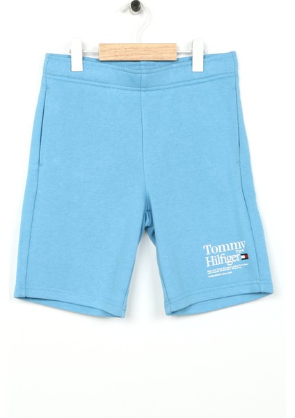 Normal Bel Normal Mavi Erkek Çocuk Şort Tımeless Tommy Sweatshorts