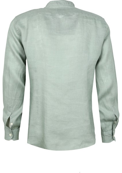 Slim Fit Düğmeli Yaka Yeşil Erkek Gömlek A266DANIELL20- fiyatları