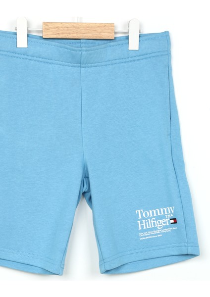 Normal Bel Normal Mavi Erkek Çocuk Şort Tımeless Tommy Sweatshorts