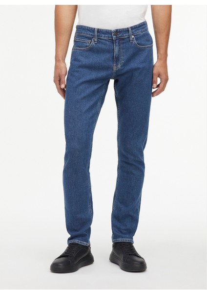 Calvin Klein Normal Bel Normal Paça Slim Fit Mavi Erkek Denim Pantolon K10K1107081BJ