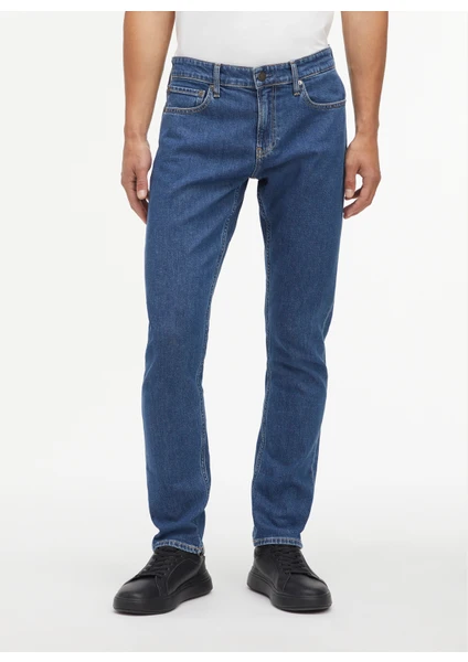 Calvin Klein Normal Bel Normal Paça Slim Fit Mavi Erkek Denim Pantolon K10K1107081BJ