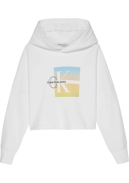 Baskılı Kız Çocuk Beyaz Sweatshırt IG0IG02022YAF