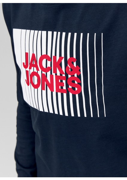 Baskılı Lacivert Erkek Çocuk T-Shirt Jjecorp Logo Tee Play Ls O-Neck Noo indirimleri