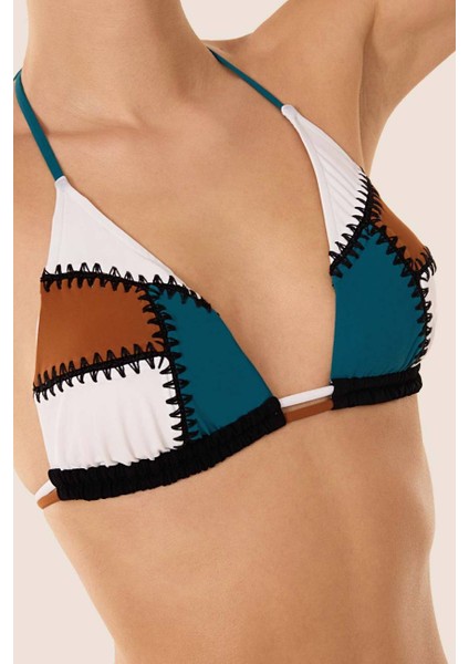 3413 Yeşil Nakış Işlemeli Bikini Takımı fırsatları