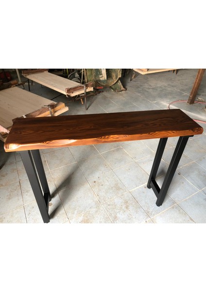 Bintaş Mobilya Kütük Ağaç Bar Masa Modeli 120X40.CM