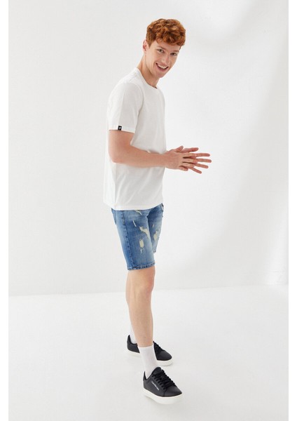 Subliminal Ny City Baskılı Bisiklet Yaka Regular Fit Tişört Ekru fiyatları