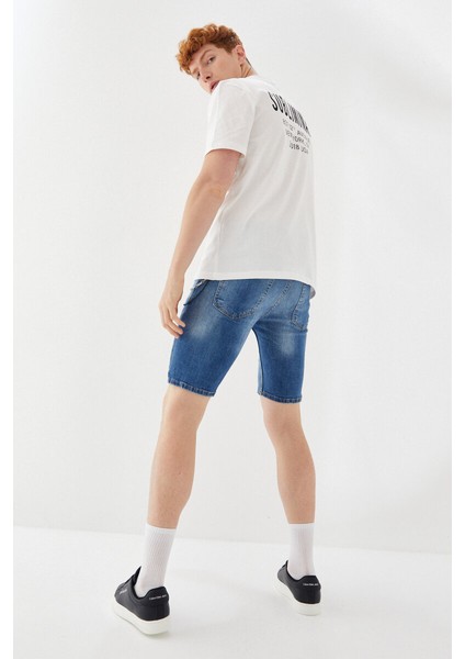 Subliminal Ny City Baskılı Bisiklet Yaka Regular Fit Tişört Ekru fırsatları