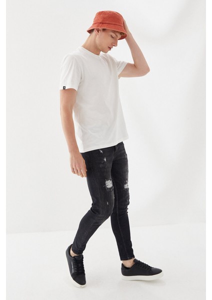 Attitude Motivated Baskılı Bisiklet Yaka Regular Fit Tişört Ekru fiyatları