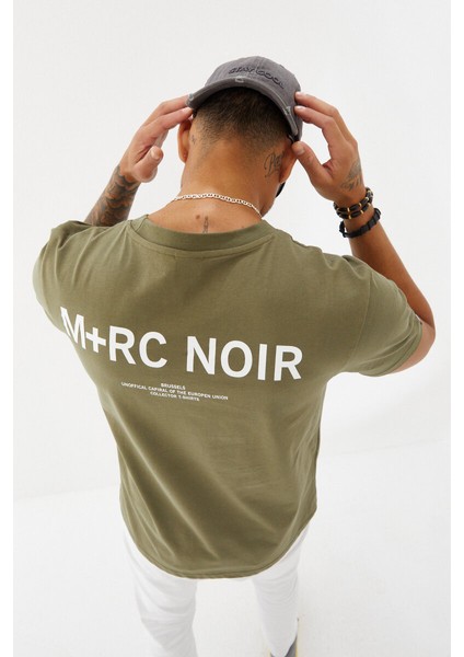 Göğüs Andmen Sırtı M+Rc Noir Baskılı Bisiklet Yaka Regular Fit Tişört Haki fırsatları