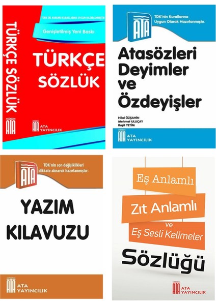 Türkçe Sözlük-Atasözleri-Yazım Kılavuzu-Eş Anlamlı,Zıt Anlamlı Ve Eş Sesli Kelimeler Sözlüğü