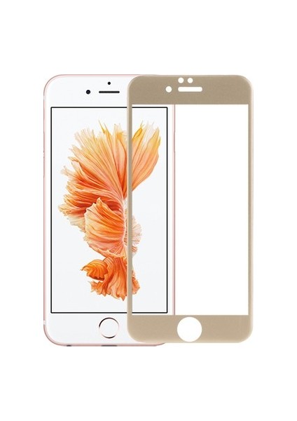 Iphone 6 3D Full Cover Kırılmaz Ekran Cam - Gold