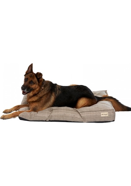 Pet Comfort Lima Varius Bej Kareli Köpek Yatağı L 75X110CM - Farmapets