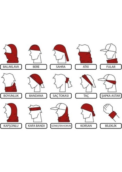 Pembe Zemin Üzerine Boya Desenli Boyunluk Buff