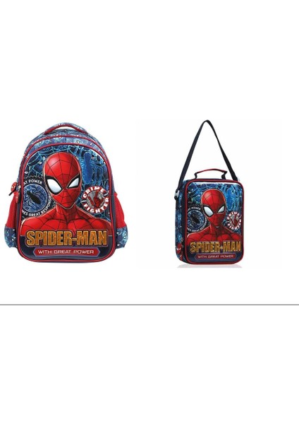 Spıderman Salto Great Power Ilkokul Çanta Seti -Ikili Set