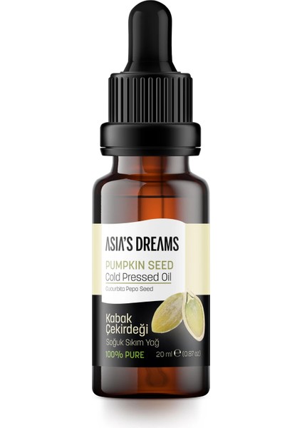 Asia's Dreams Kabak Çekirdeği Soğuk Sıkım Yağ 20 ml