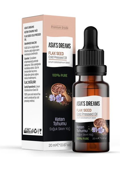 Keten Tohum Soğuk Sıkım Yağ 20 ml fiyatları
