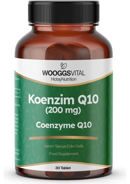 Koenzim Q10 200 mg Takviye Edici Gıda 30 Tablet