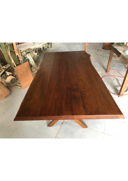 Kütük Masa Gürgen Ağacı Ceviz Rengi 85X150.CM fiyatları