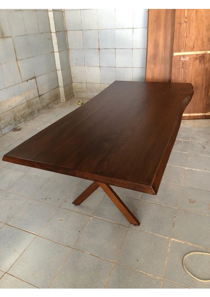 Kütük Masa Gürgen Ağacı Ceviz Rengi 85X150.CM modelleri