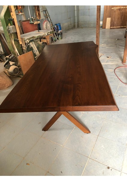 Kütük Masa Gürgen Ağacı Ceviz Rengi 85X150.CM fırsatları