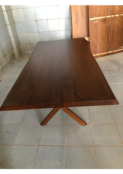 Kütük Masa Gürgen Ağacı Ceviz Rengi 85X150.CM indirimleri