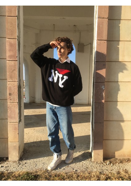 Harry Styles Kazak, Siyah Kazak, Erkek Kazağı, Triko Kazak, Oversize Kazak