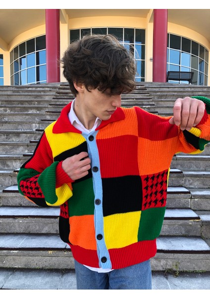Harry Styles Hırka, Renkli Erkek Hırkası, Triko Hırka, Erkek Hırkası, Unisex Hırka