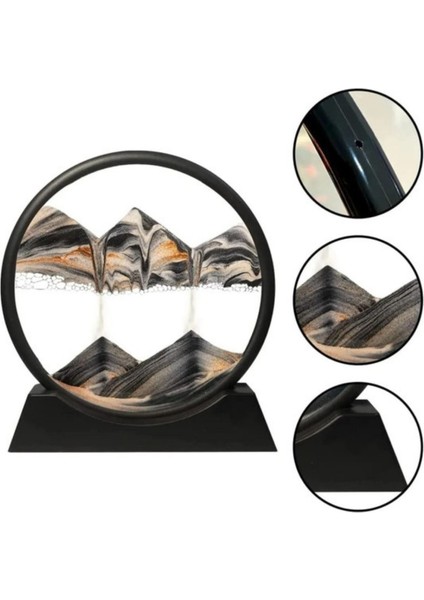 Hareketli Kum Sanatı Resim Sandscapes Yuvarlak Cam 3D Derin Deniz Kumu 17*15 cm fiyatları