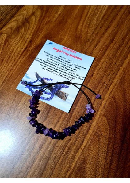 Doğal Kırık Taş Ametist Taşı Bileklik Asansörlü Kilit Sistemi fiyatları