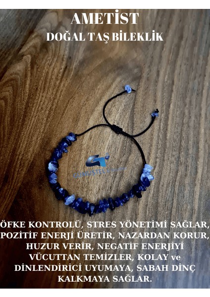 Doğal Kırık Taş Ametist Taşı Bileklik Asansörlü Kilit Sistemi indirimleri