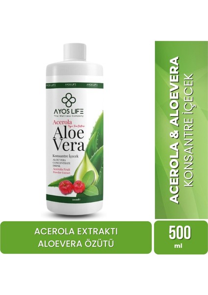 Aloe Vera & Acerola Konsantre İçecek 500 ml