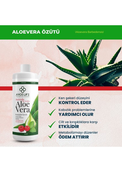 Aloe Vera & Acerola Konsantre İçecek 500 ml modelleri