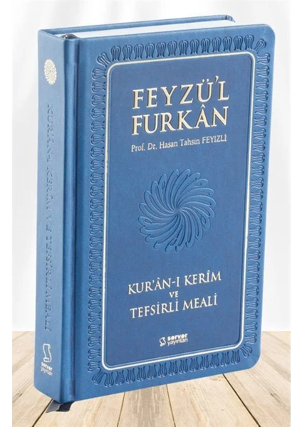 Feyzü'l Furkan Kur'ân-I Kerîm ve Tefsirli Meali (Orta Boy - Mushaf ve Meal) Lacivert & Karşılıklı...