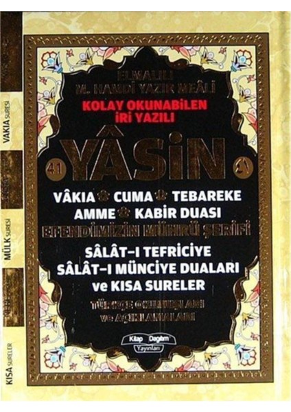41 Yasin Çok Kolay Okunan Iri Yazılı Türkçe Okunuşları ve Açıklamaları (Hafız Boy-Ciltli) (KOD:S002)