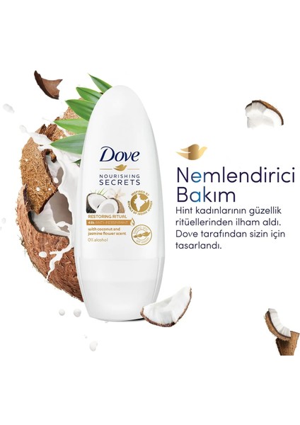 Kadın Roll On Hindistan Cevizi 50 ml - 2'li Paket