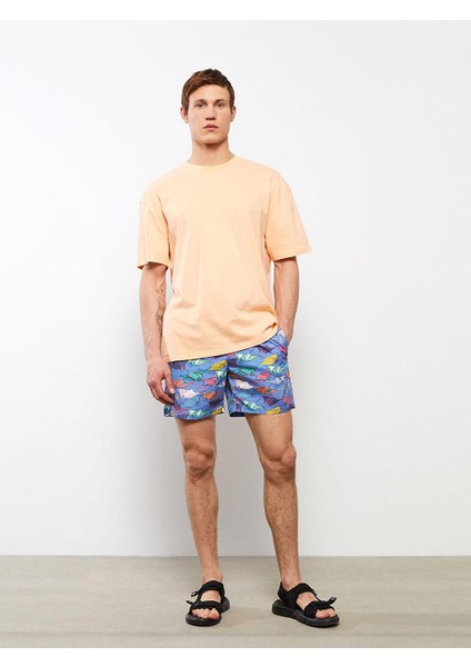 Swımwear Kısa Boy Baskılı Erkek Deniz Şortu