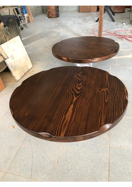 Yuvarlak Kütük Masa Üstü Modeli 80.cm Çap