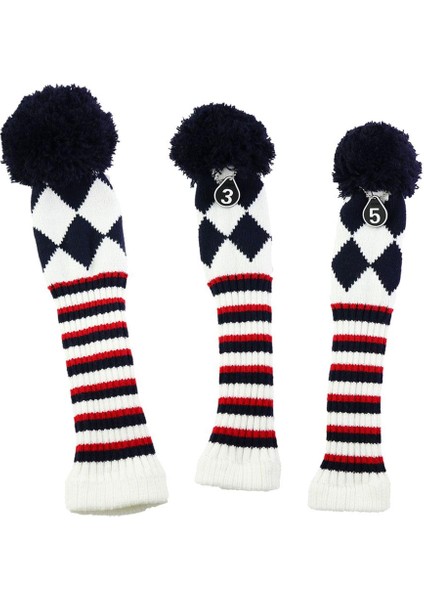 3pcs Golf Başı Kapaklar Sürücü Ormanları Örme Kulüp Başlık Kol (Yurt Dışından) indirimleri