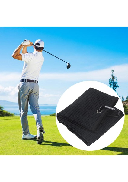 Golf Havlu Mikrofiber Su Emme Havlu Spor Salonu Silme Golf Kulüpleri Aksesuarlar Siyah (Yurt Dışından) modelleri