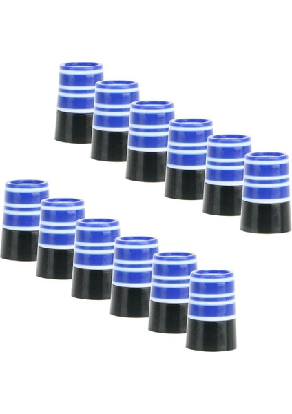 12PCS Dayanıklı Golf Demir Ferrules Konik Kama Boyutu .370 Uç Kapaklar Mavi Beyaz (Yurt Dışından)